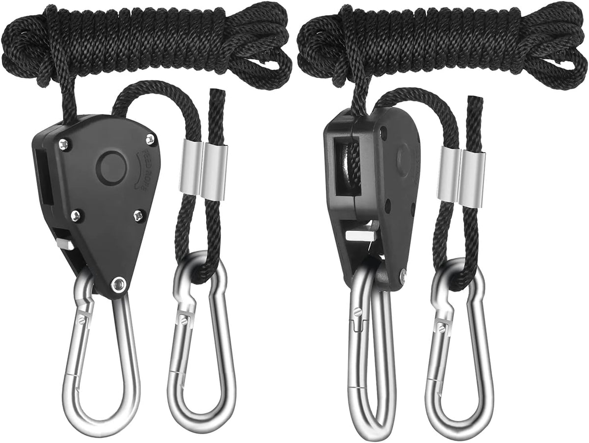 4 Inch 195 CFM Inline Fan, Carbon Filter, 8 Feet Ducting, Speed Controller, Rope Hanger, Temperature Humidity Monitor, Pack of 2 I3580