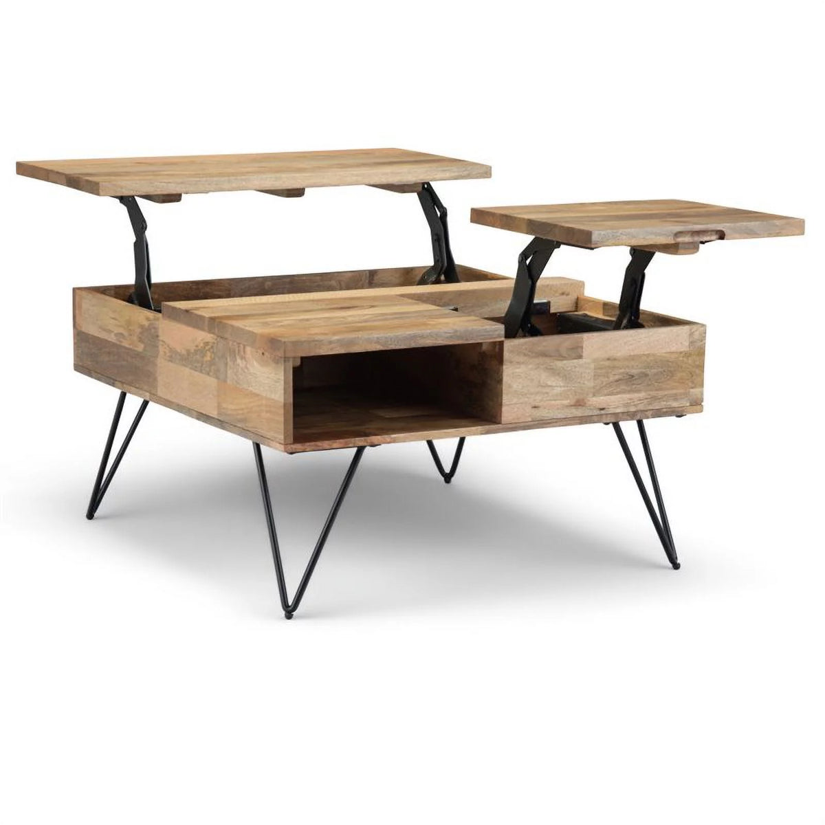 Solid Wood & Metal Lift Top Coffee Table O658763