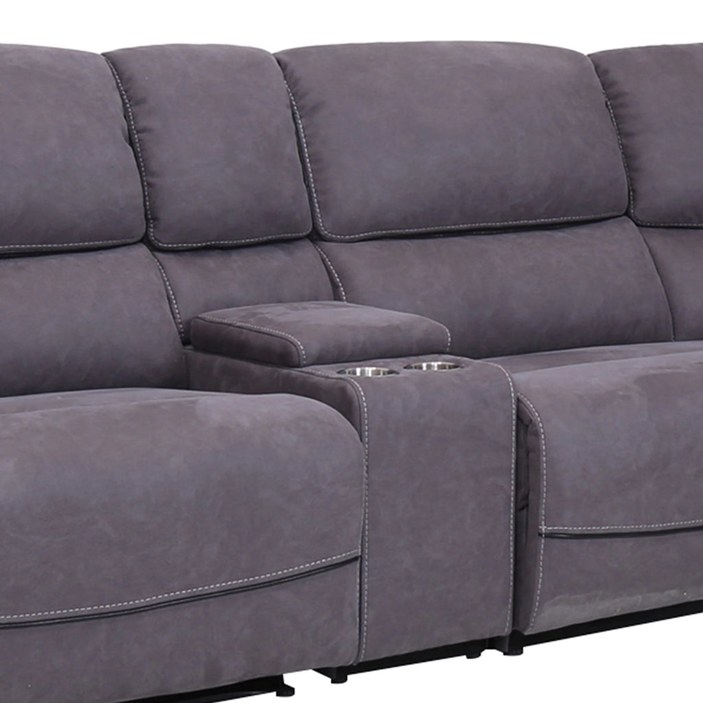 Gray Fabric Power Reclining Sectional Y969535