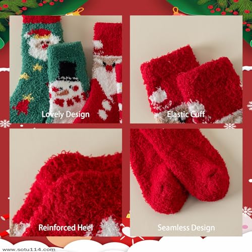 5 Pairs Fuzzy Socks V951818
