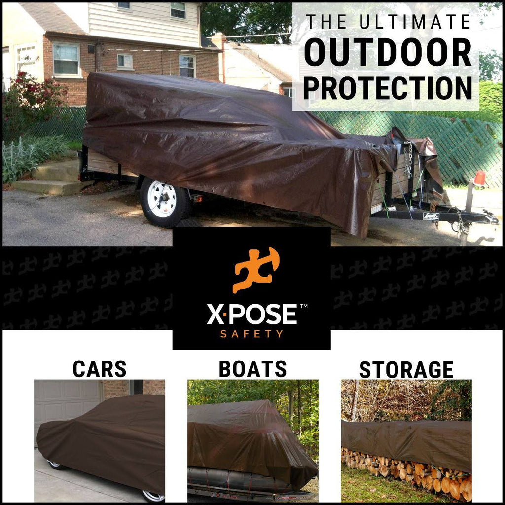 Brown Poly Tarps 8 x 10, Case of 8 J2102