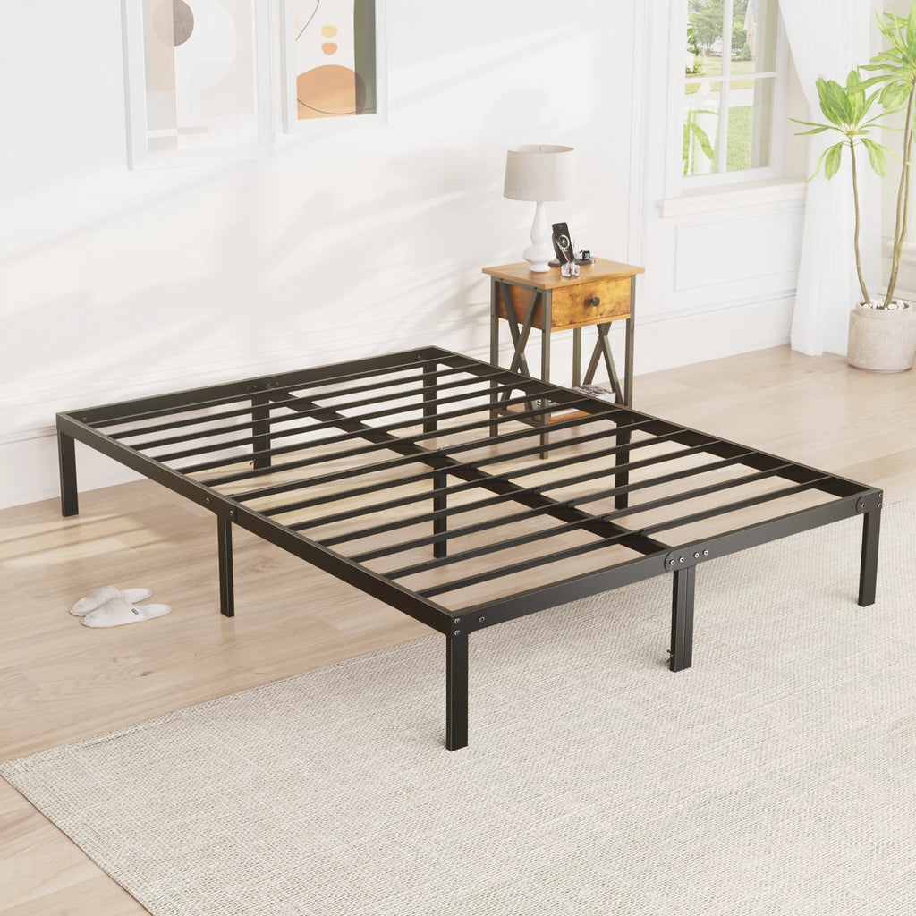 Full Size Heavy Duty Platform Bed Frame with Underbed Storage C61582
