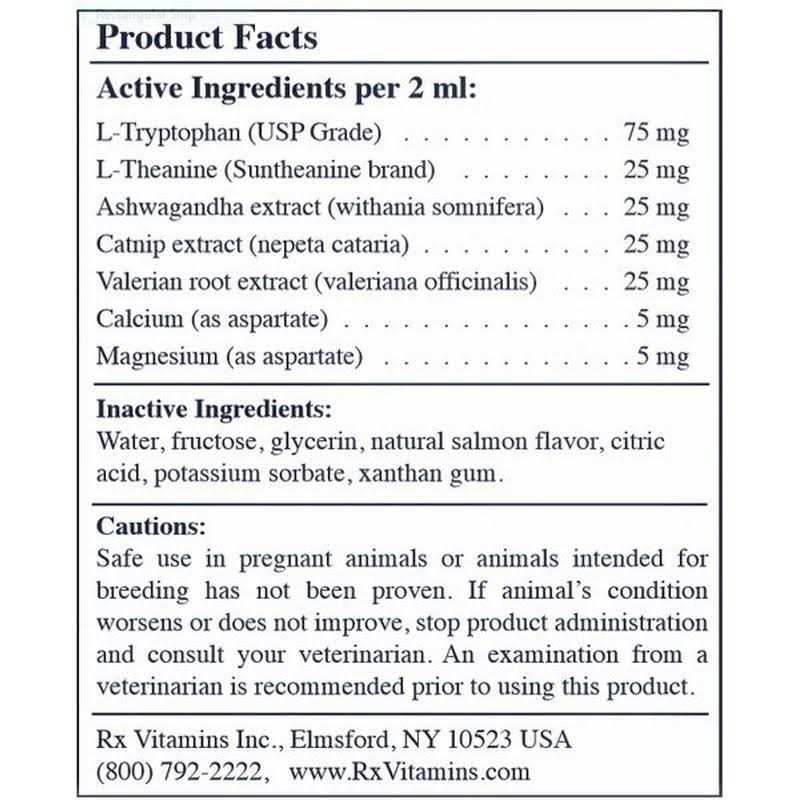 NutriCalm Liquid 4oz Pet Supplies Y75041