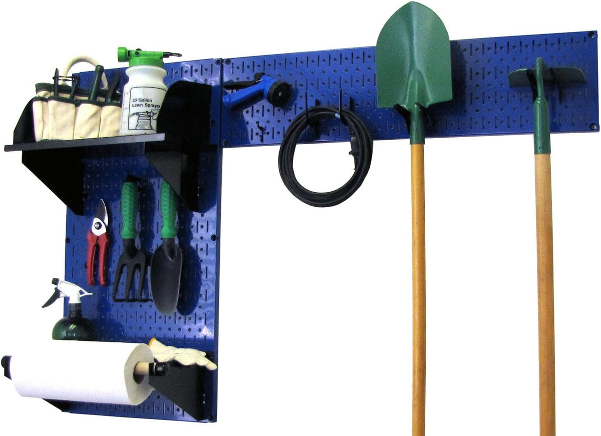 Gray Pegboard Garden Tool Organizer Kit Y958