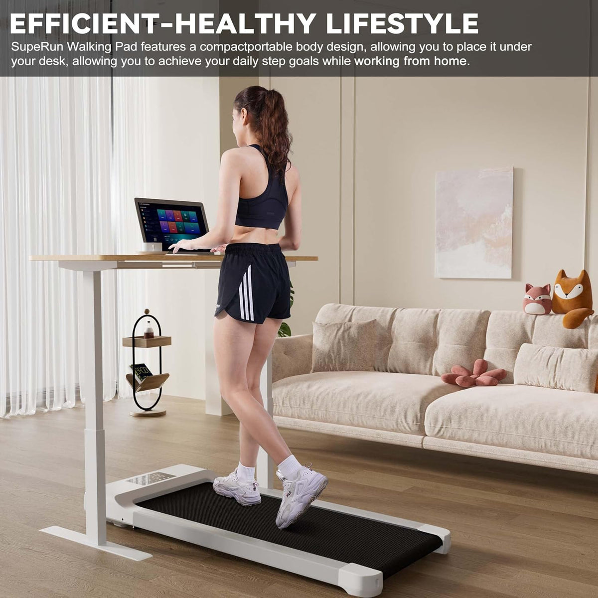 Walking Pad Under Desk Treadmill with Remote Control LED Display A951814