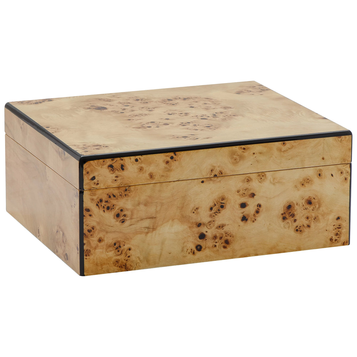 Desktop Cigar Humidor with Hygrometer and Humidifier, Spanish Cedar Lined U775189