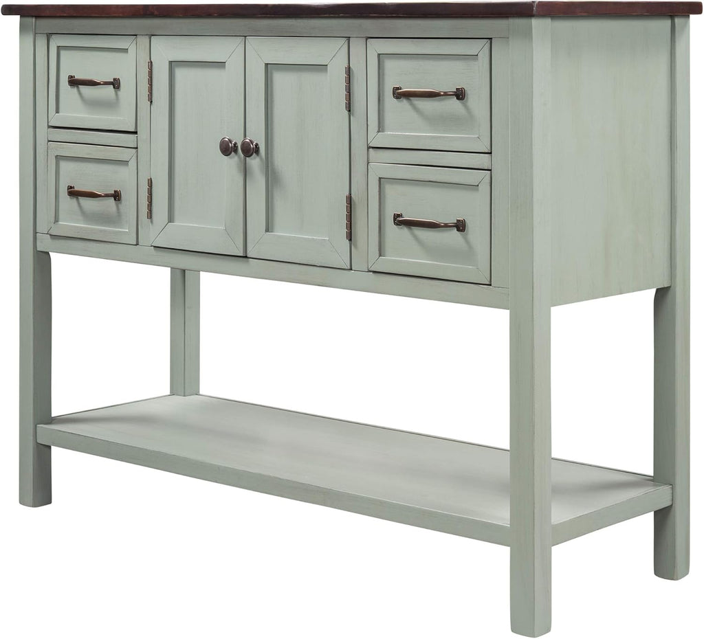 Vintage Console Table Buffet Sideboard with 4 Drawers G71290