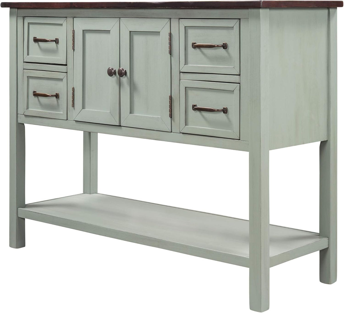 Vintage Console Table Buffet Sideboard with 4 Drawers G71290