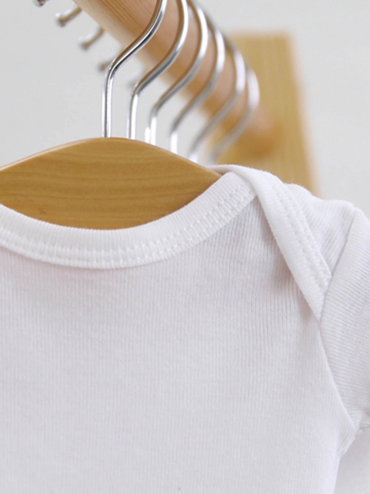 White Cotton Rib Short Sleeve Bodysuits, 8-Pack C949