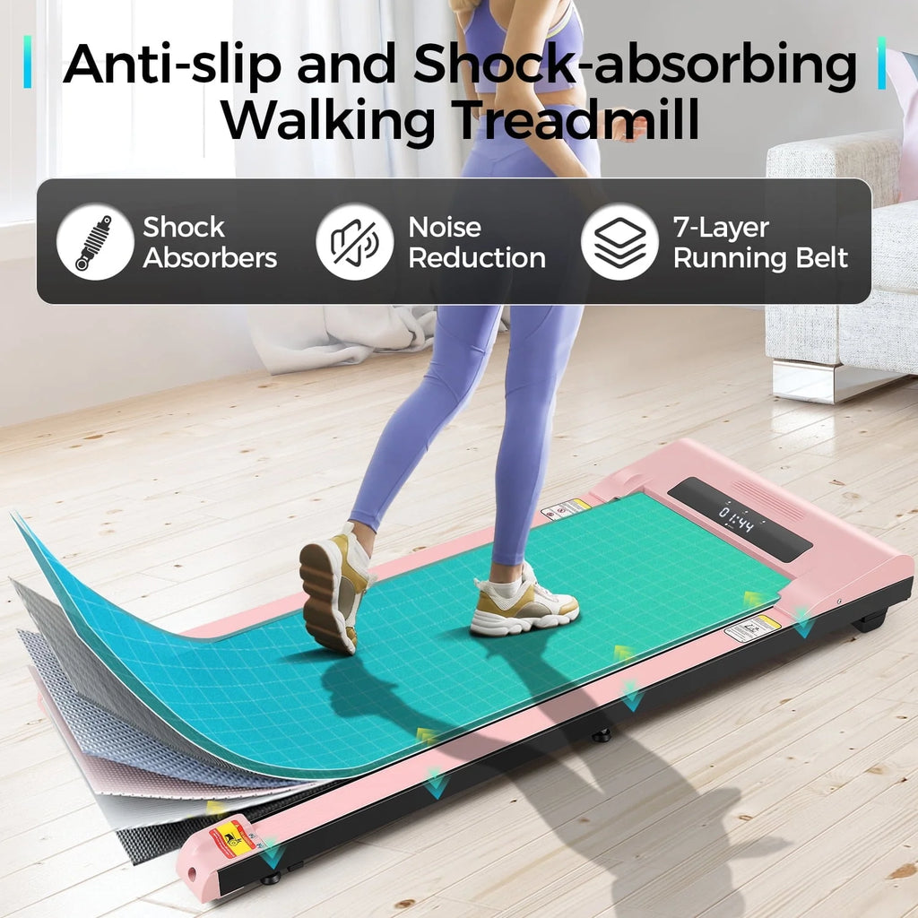 Walking Pad Treadmill Under Desk Electric Jogging Running Machine with LED Display K196