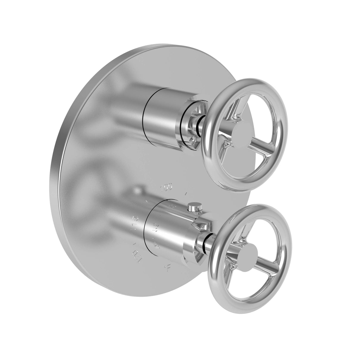 1/2x22 Round Thermostatic Trim Plate with Handle J52993