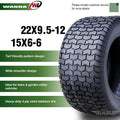 15X6-6 & 22X9.5-12 Lawn Mower Tractor Turf Tires Set 4 P598