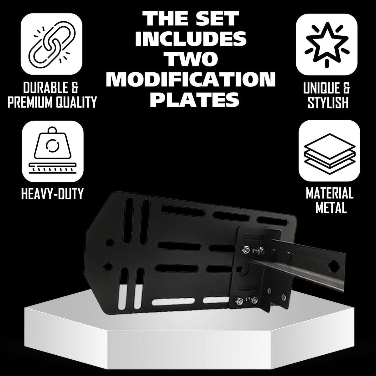 Set of 2 Bed Frame Brackets Adapter for Headboard Q53827
