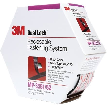 3M Dual Lock Fasteners Black P262