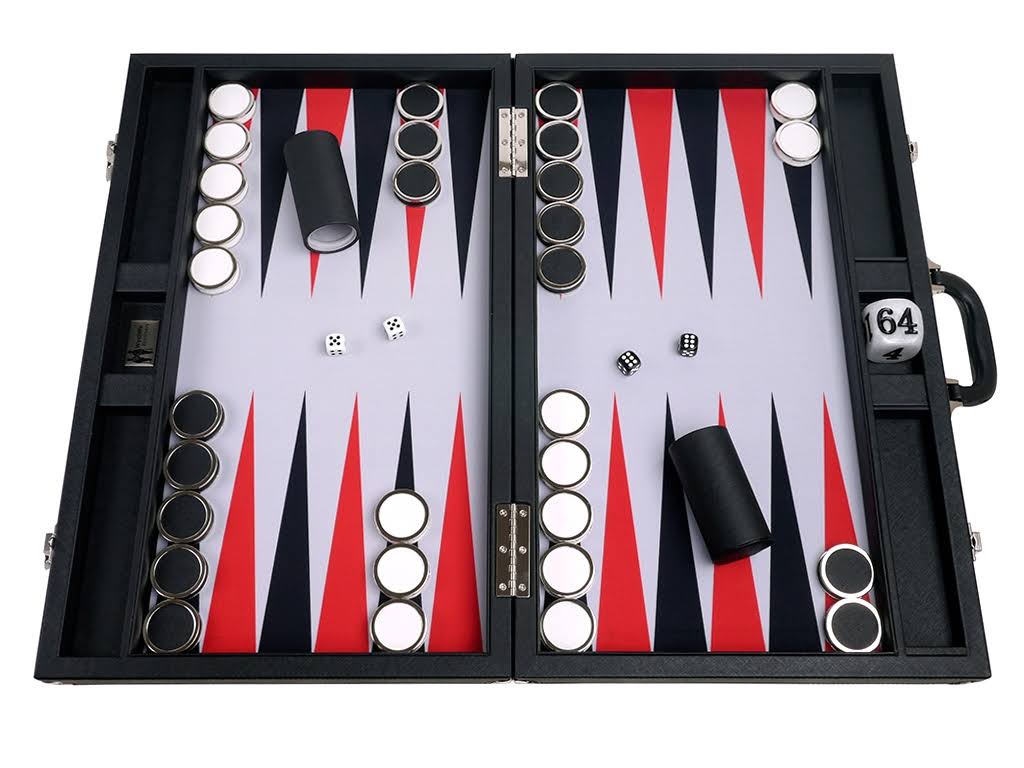 23-inch Backgammon Set with 1.75-Inch Nickel Checkers G98693