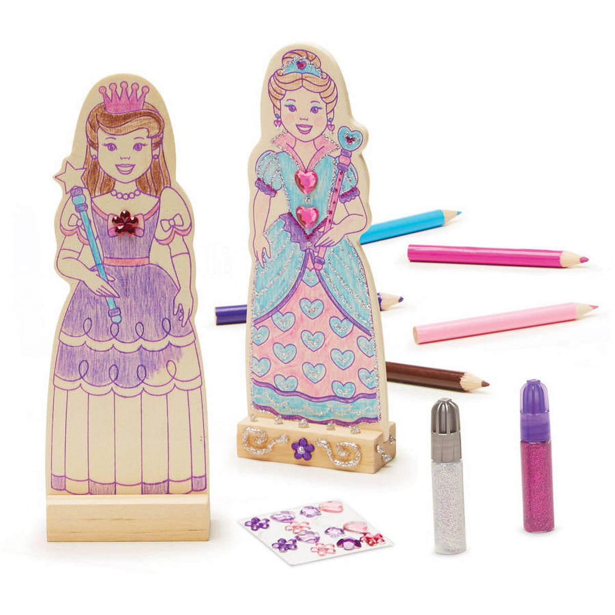 Wooden Princess Dolls Craft Kit L78409