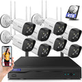 8Pcs 5.0MP Wireless Security Camera System with 8 Channel NVR P656