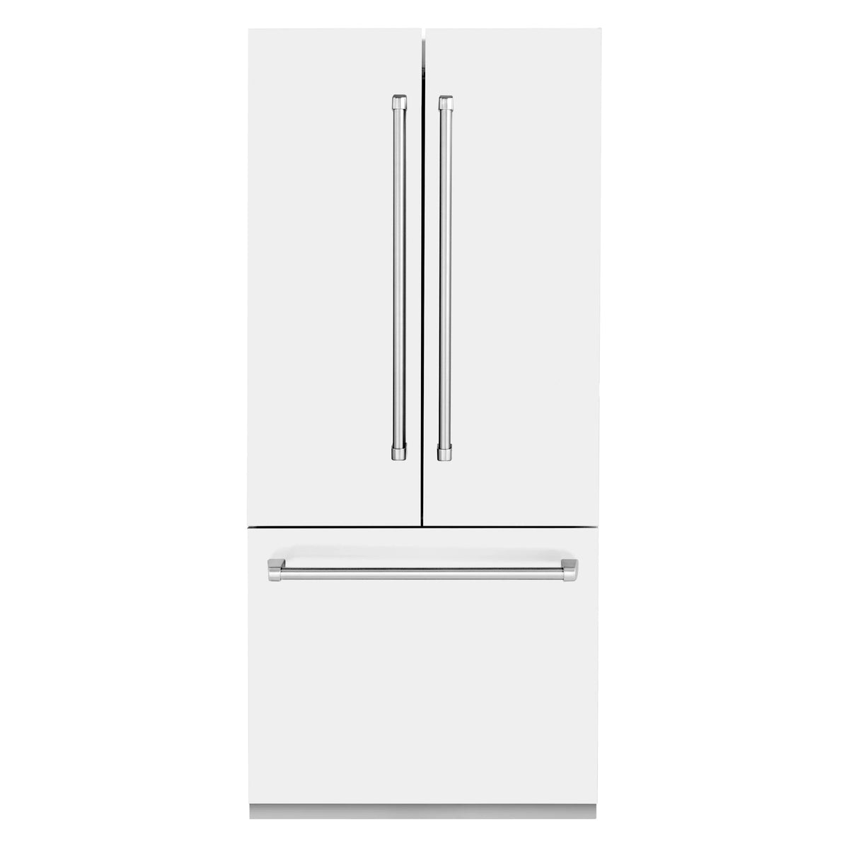 36 In. 19.6 cu. ft. Built-In French Door Refrigerator with Internal Water and Ice Dispenser in White Matte M41034