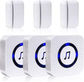 Wireless Door Open Chime with 55 Chimes 5 Adjustable Volume Mute Mode, 3 Receiver 3 Magnetic Door Window Sensor, Pack of 2 B382