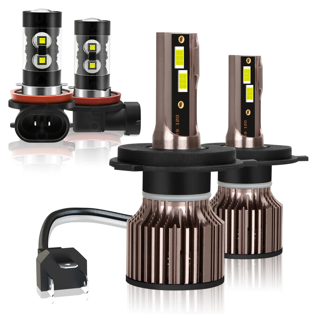 9003 H11 LED Headlight Fog Light Bulbs 6500K Cool White Pack of 4 K5072