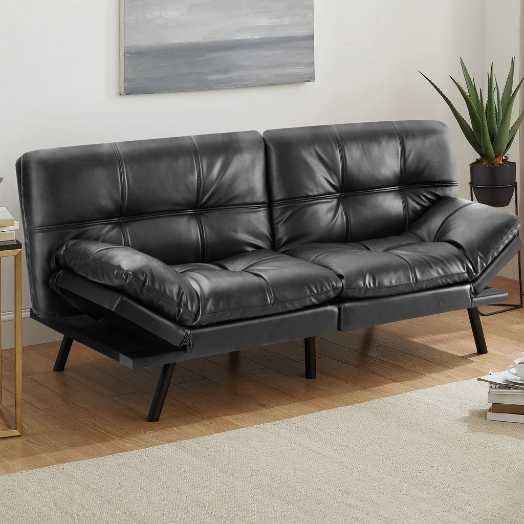 Convertible Sleeper Loveseat Sofa with Split Backrest N31445
