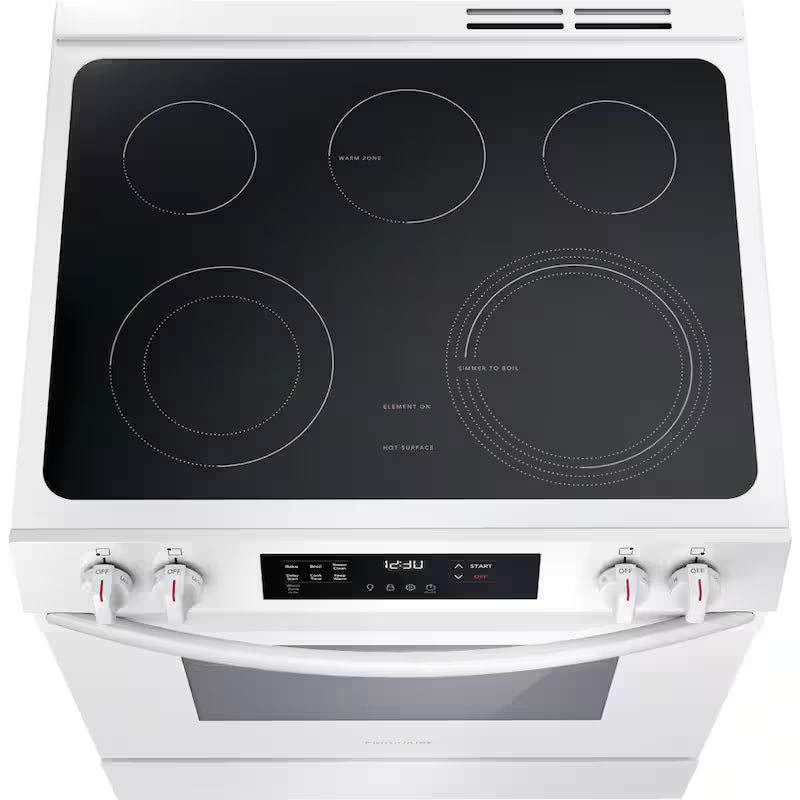 5-Element Slide-In Electric Range with Steam Clean in White J261