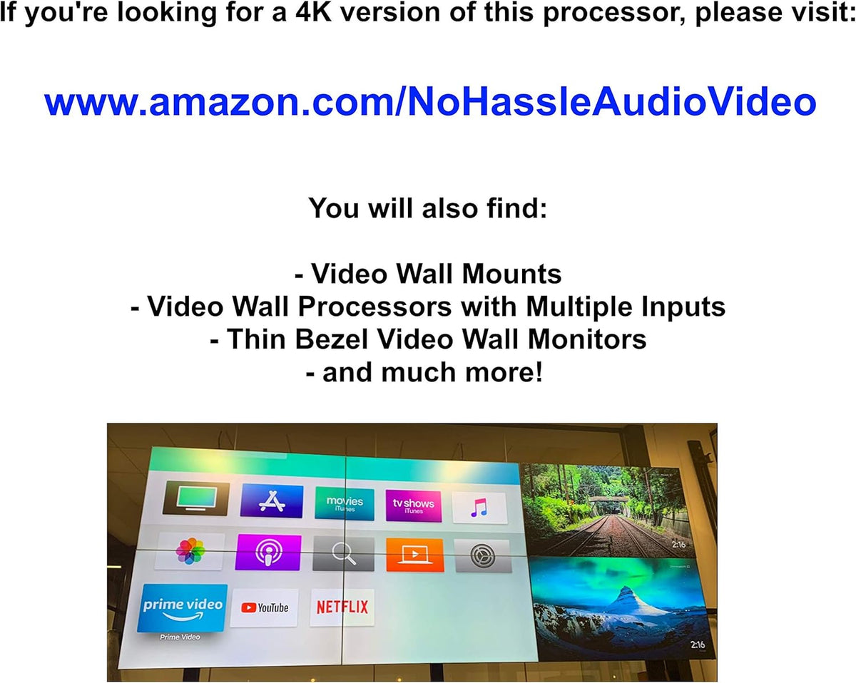 2x2 Video Wall 4x4 HDMI Matrix Switcher Processor 1080P M11383