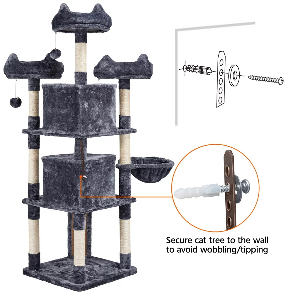 Dark Gray Cat Tree Q927