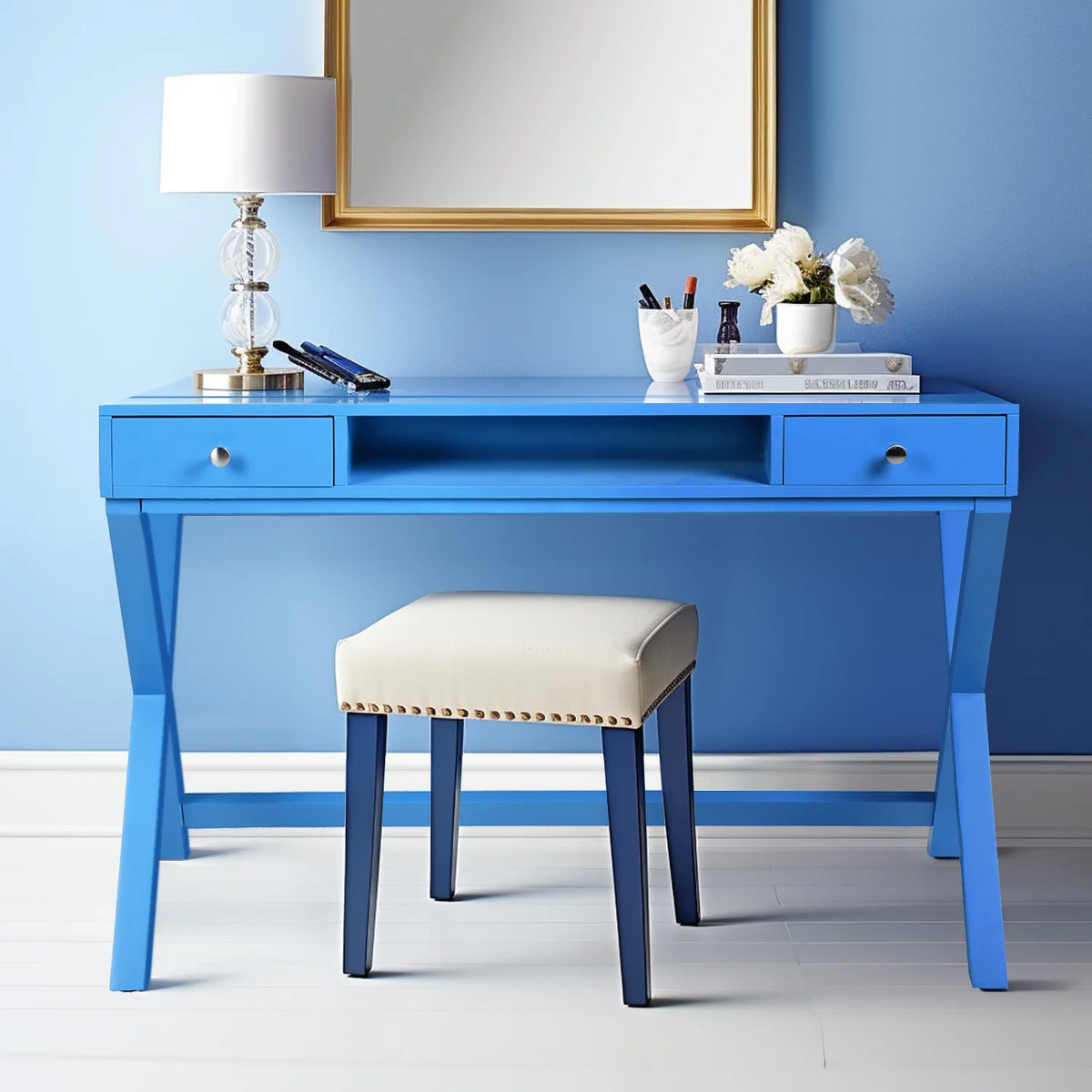44 inch Writing Study Desk with 2 Drawers U7040