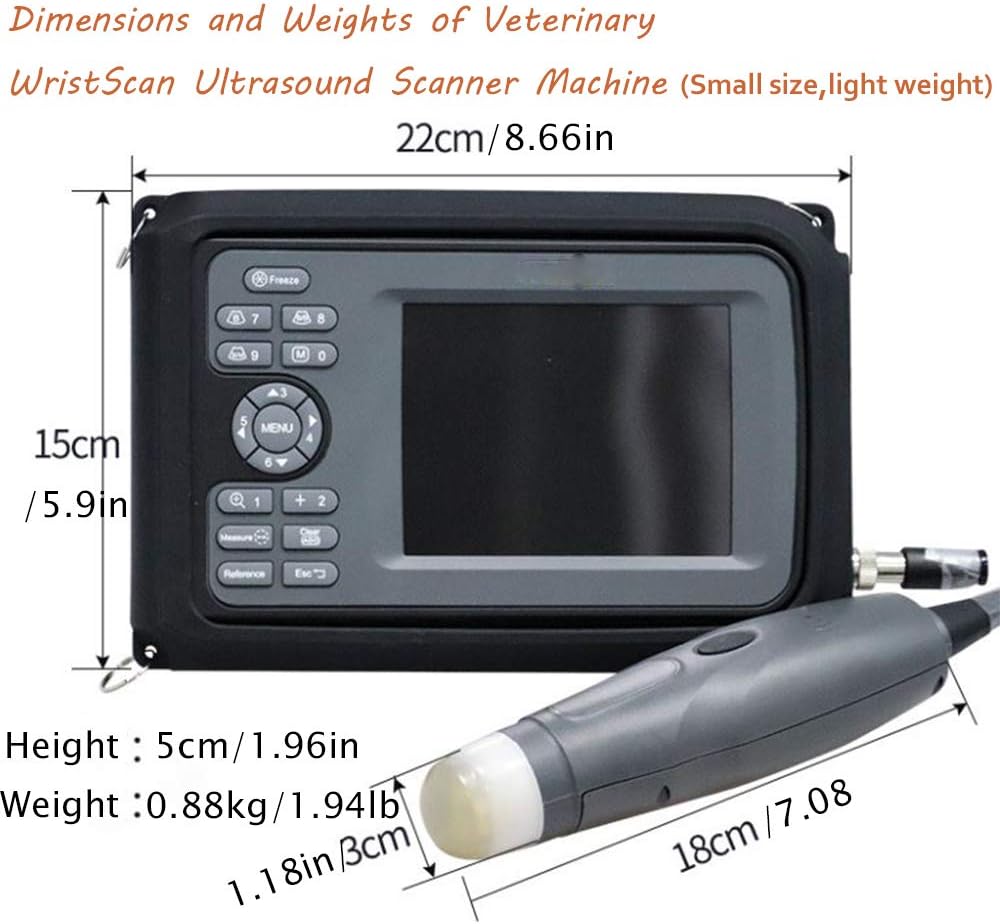 Handheld Portable Veterinary Ultrasound Machine with 3.5MHz Mechanical Sector Probe G4190
