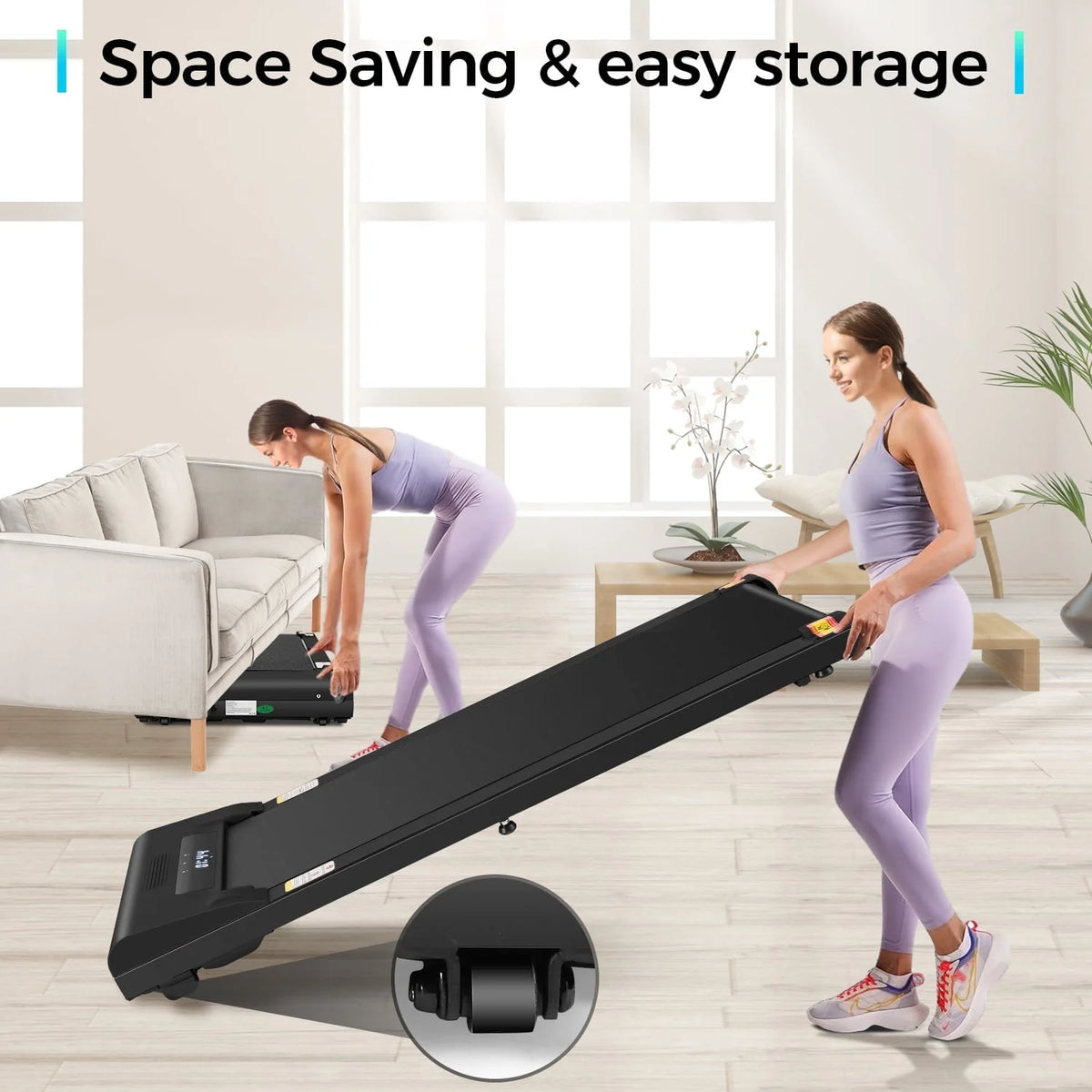 Walking Pad Treadmill Under Desk Electric Jogging Running Machine with LED Display K196