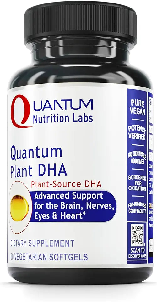 Vegan Non-GMO DHA Omega 3 60 Vegetarian Softgel Capsules V8340
