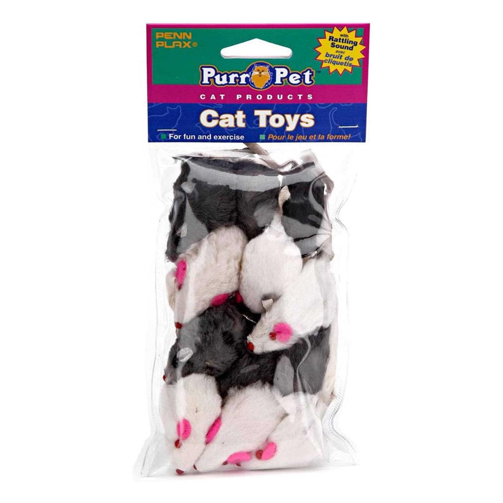 Fur Mice Cat Toys with Rattling Sounds U56659