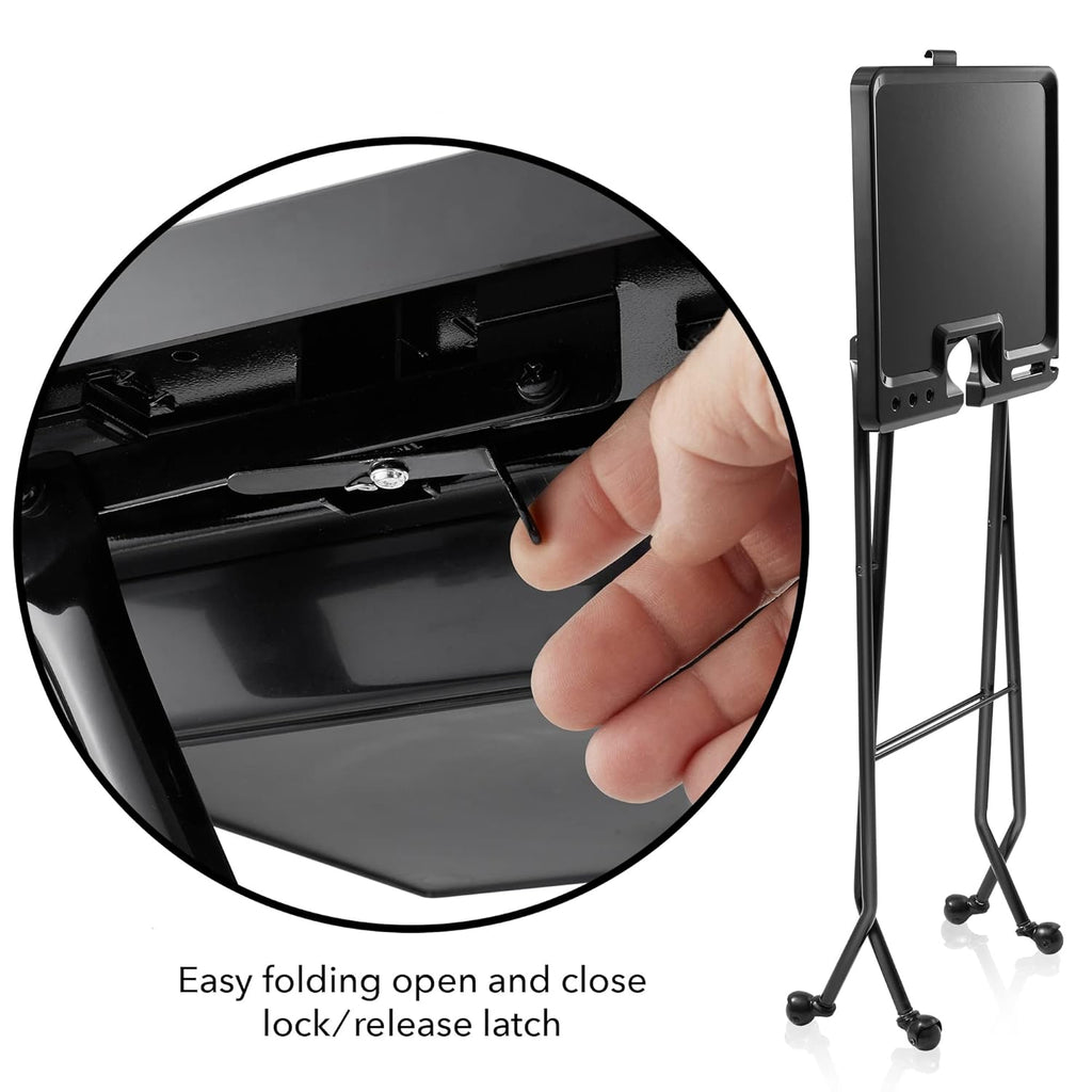 Rolling Salon Coloring Tray with Drawer and Magnetic Bowls, Black A424