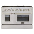 48 Pro-Style Natural Gas Dual Fuel Range with 4 Burners Stainless Steel J195