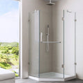 Frameless Neo-Angle Shower Enclosure with Low-Profile Base F6516
