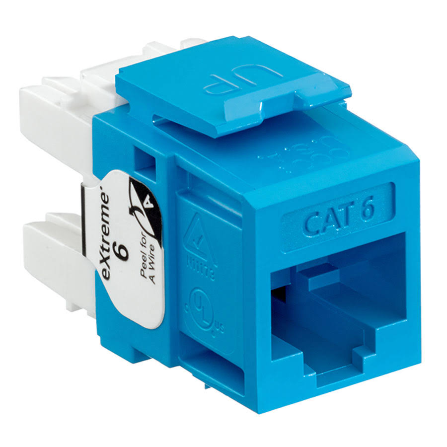 Cat 6 QuickPort Connector, Blue, 25-Pack C90195