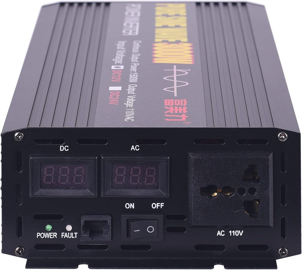 24V to 110V Pure Sine Wave Power Inverter 1000W/2000W Peak D3457