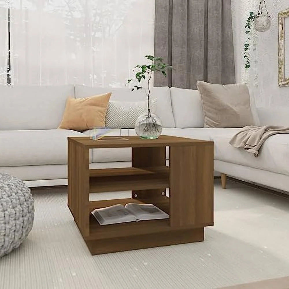 Brown Oak Engineered Wood Coffee Table I600