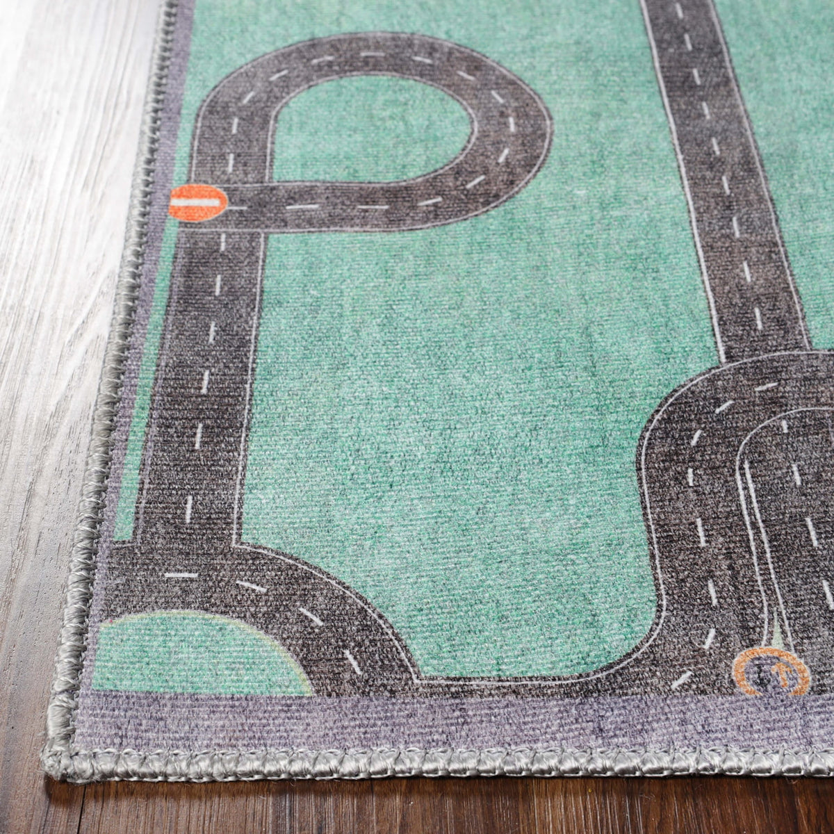 Pine Green 8' x 10' Kids Indoor Area Rug X525
