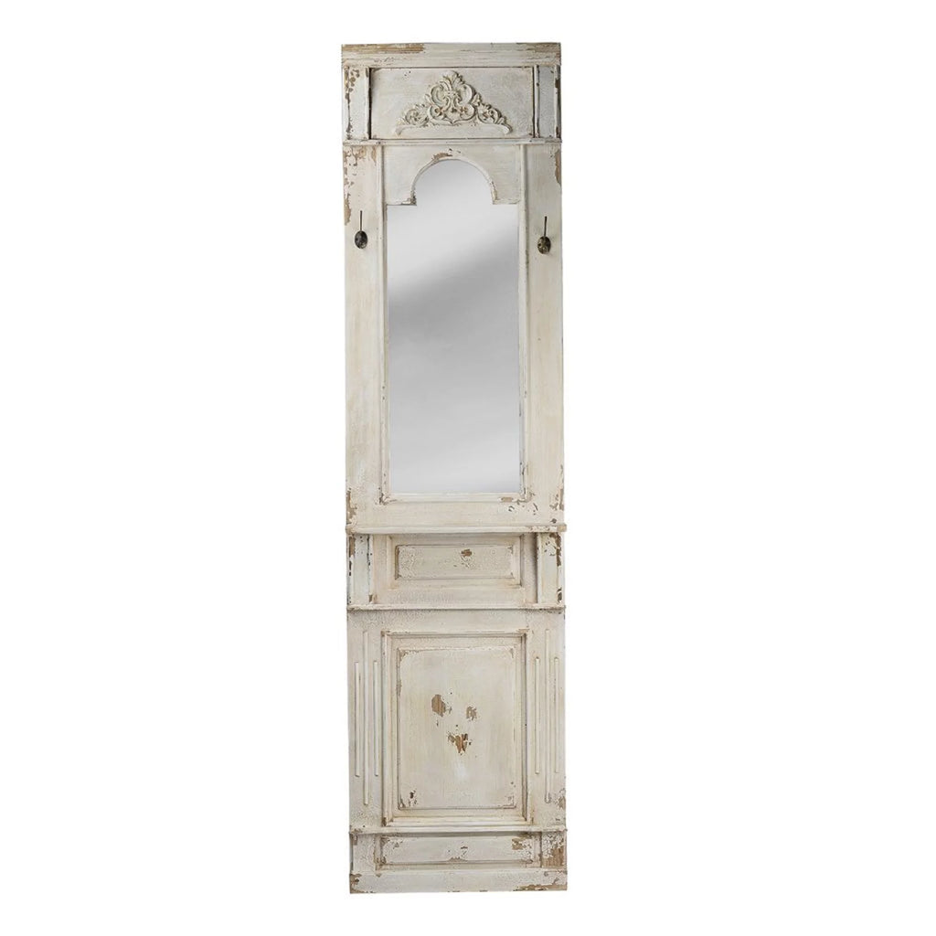 White Distressed Wooden Framed Rectangular Dresser Z425