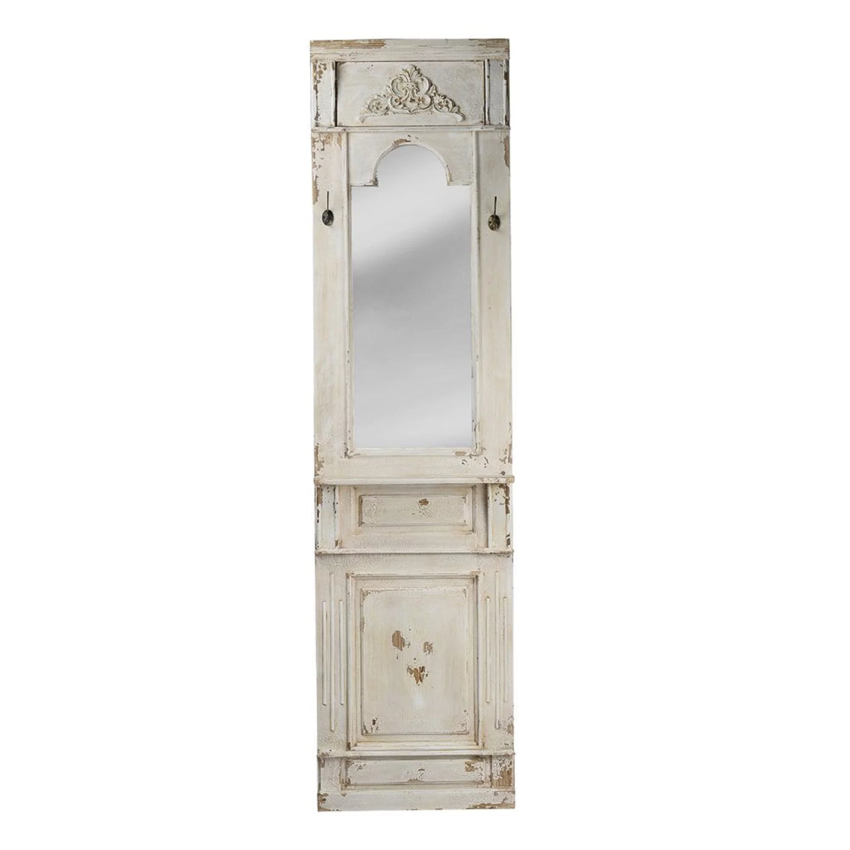 White Distressed Wooden Framed Rectangular Dresser Z425