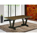 40X72 In Dining Table With Black Leg And Jacobean Top Finish U78139