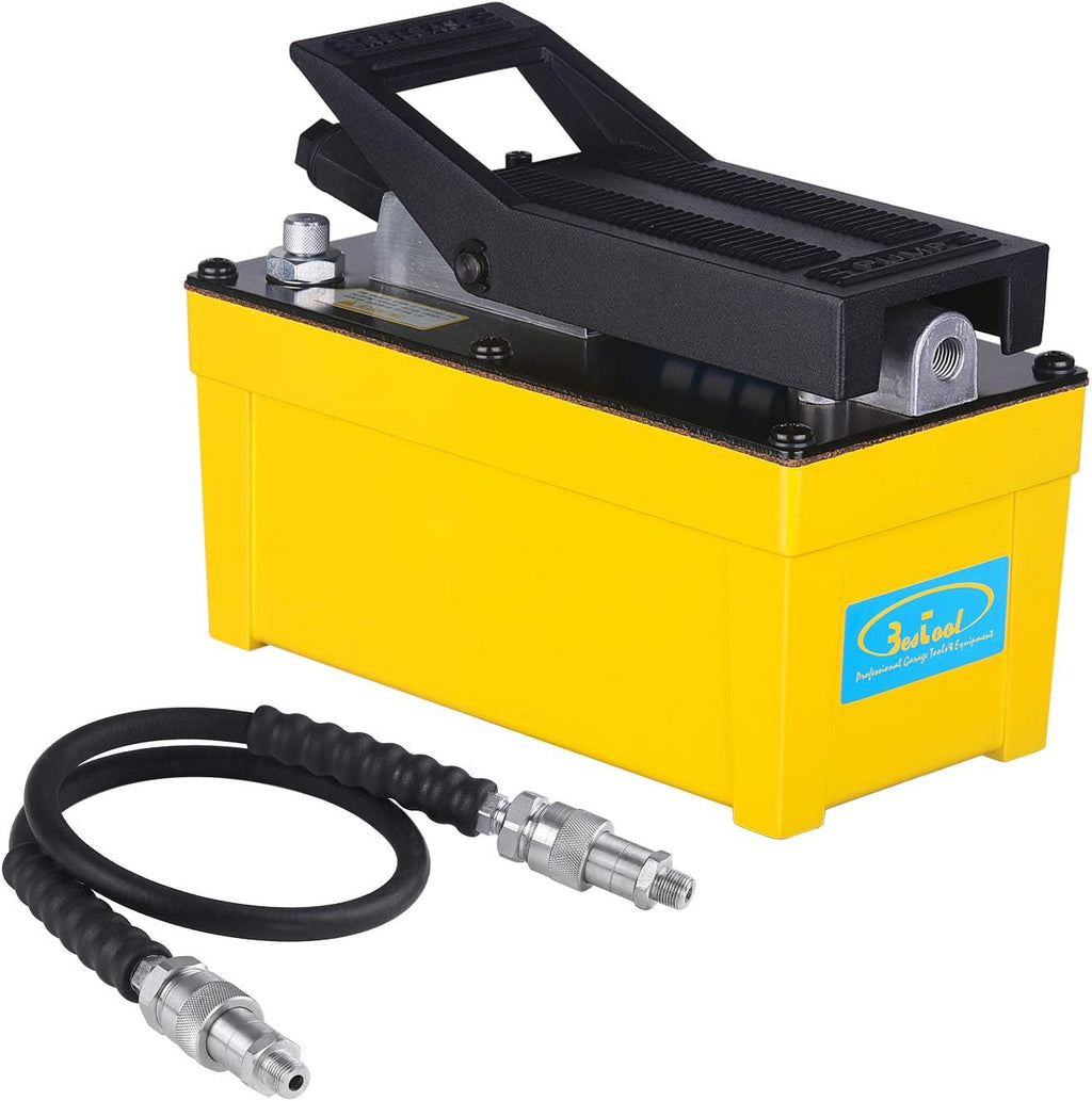 10,000 PSI Air Hydraulic Foot Pump with Hose G28845