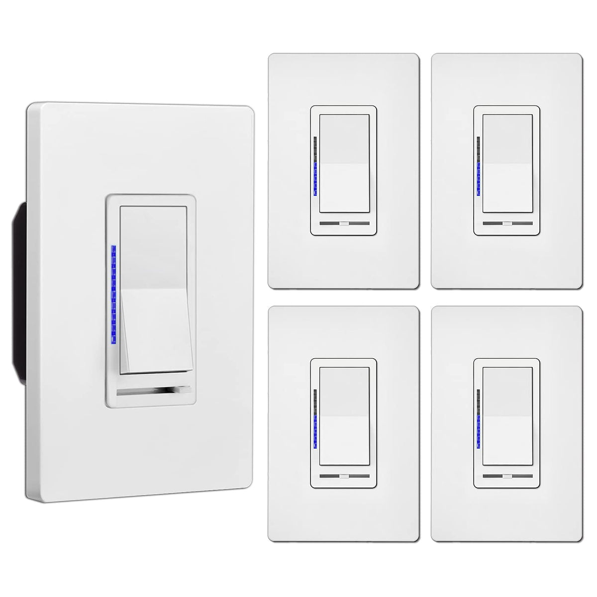 5 Pack Digital Dimmer Switch with Wallplate, White R79707