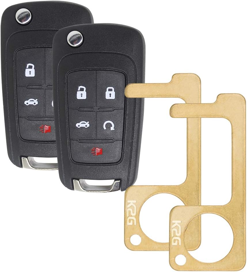 5 Button Flip Car Key Fob Pack of 2 O843231
