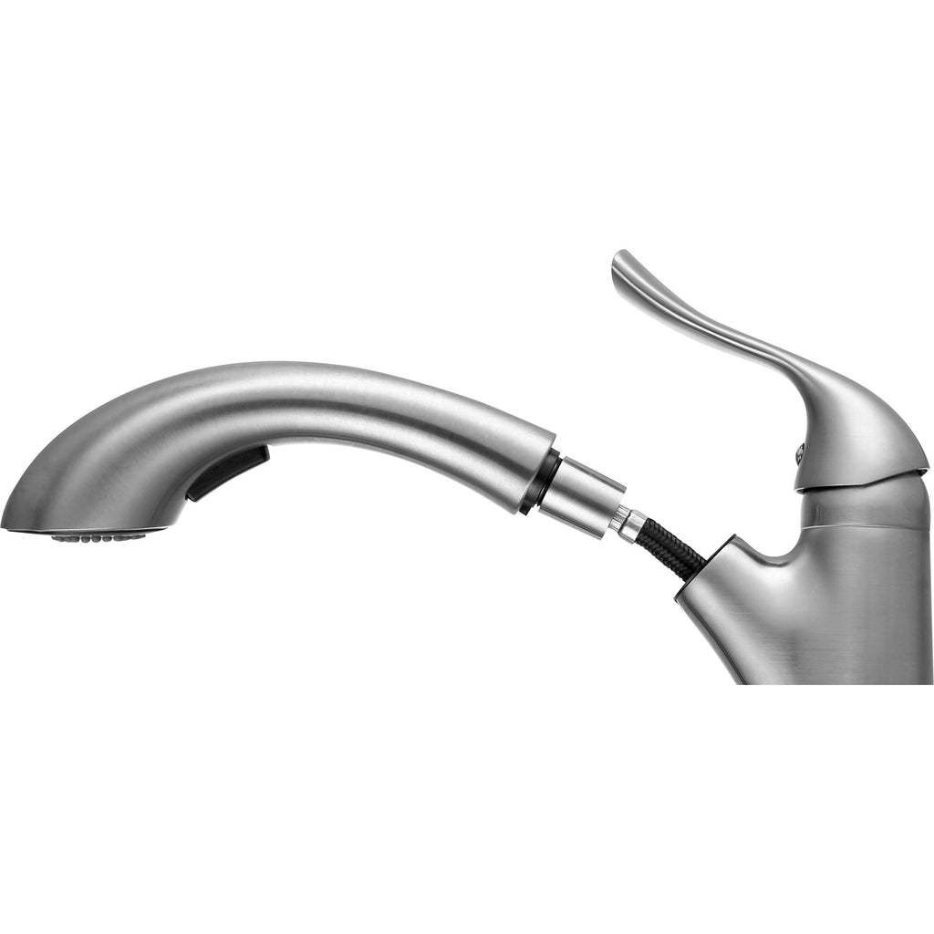 Brushed Nickel Single-Handle Pull-Out Sprayer Kitchen Faucet K304