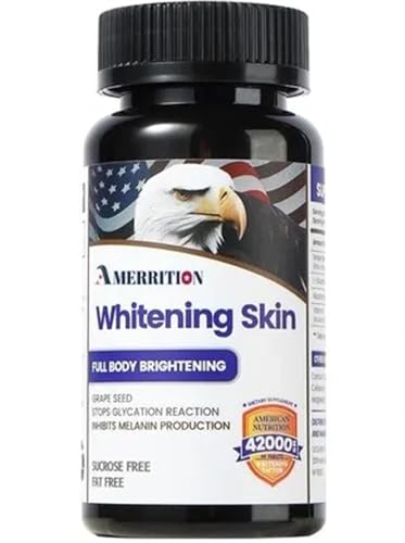 Skin Whitening Supplement with Grape Seed Extract, Glutathione, Vitamin B3, Vitamin C, 60 Tablet T5327