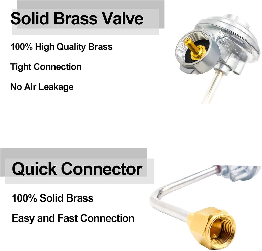 Propane Stove Regulator Replacement with 3/8 Female Flare Nut Pack of 2 C379090