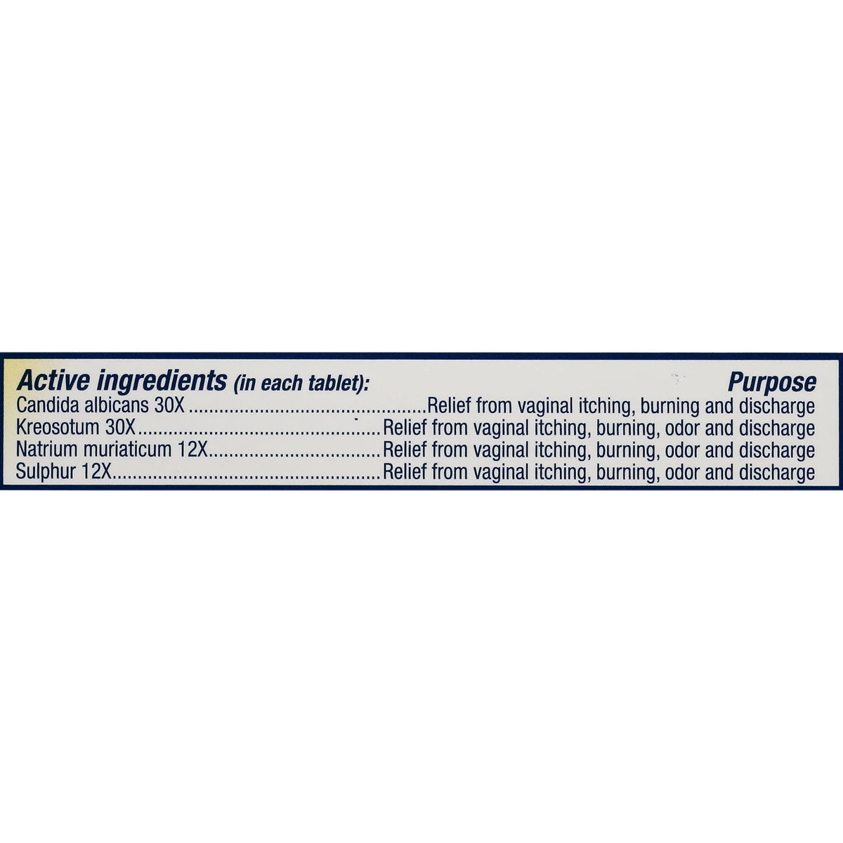60 Ct Yeast Relief Tablets B90897